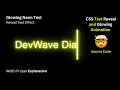 Easy CSS Glowing Text Reveal Animation CSS Text Glowing Animation CSS Text-Shadow