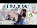I SOLD OUT Making 70 makeup bags for shopify online orders handmade store