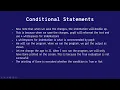PRES2 CONDITIONAL STATEMENTS