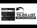 Minimal To-do List using HTML CSS Javascript CodingNepal