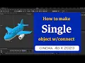 How to make a single object using Connect in Cinema 4D 2023 MaxonVFX