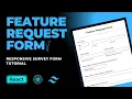 Creating a Feature Request Form in HTML React and TailwindCSS Survey Form