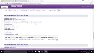 Search the Schedule of Classes
