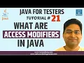 Java for Testers - Access Modifiers in Java with Example