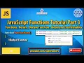 JavaScript Function Tutorial Part 3 Functions Global Variable vs Local Variable