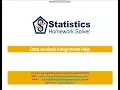 Data Analysis Assignment Help