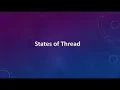 States of Thread - Multithreading in java