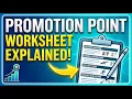 Promotion Point Worksheet Explained