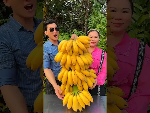 أحضر حمزة عنقودًا كاملًا من الموز، وكانت عافية سعيدة جدًا! 😍🍌!! #shorts