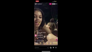 bhad bhabie twerking in the hot tub with friends ig live