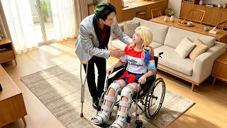 O palhaço ajuda Harley Quinn a se levantar novamente