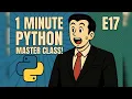 1 Minute Python Masterclass Episode 17 Input function