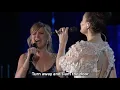 Jennifer Nettles & Idina Menzel ~  Let It Go - Frozen theme Live (subtitles with Lyrics)