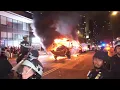 School bus set ablaze during Knicks title celebration