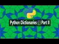 Python For Beginners Set 24 Python Dictionaries Part II