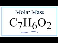 Molar Mass Molecular Weight of Benzoic acid C7H6O2 or C6H5COOH