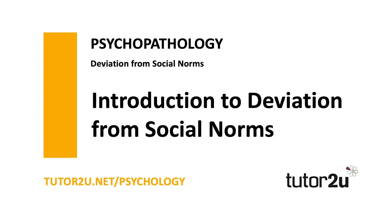 Psychopathology - Introduction to Deviation from Social Norms | AQA A Level Psychology