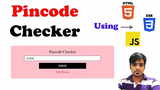 Pincode Checker Using HTML CSS JavaScript