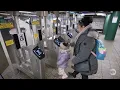 Modern fare gates are being installed