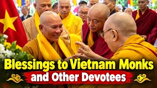 Dalai Lama blessings to Monks, Rinpoche, foreigners and other devotees || blessings of Dalai Lama 