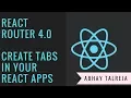 React Router - Creating Tabs in your React JS apps using React Router