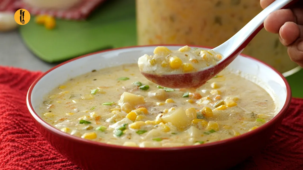 Chicken Corn Chowder Soup Recipe By Food Fusion