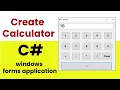 How to create a calculator in C windows forms application