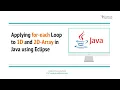 Applying for-each Loop to 1D and 2D-Array in Java using Eclipse
