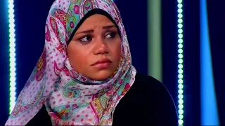 زوجة تغرى وتعض على شفايفها لتثير زوجها ليسامحها فى اجدد حلقات برنامج المسامح كريم 