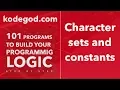 Module 1 - Lesson 5 Character set and Constants LEARN TO CODE