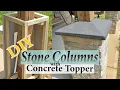 DIY Stone Porch Columns with Concrete Topper Barndominium Living