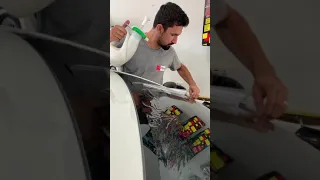 Como aplicar Insulfilm no pára-brisa, passo a passo COMPLETO e SEM CORTE!!!! Confere aí!!!!
