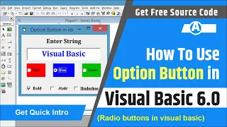 How to use option button in visual basic 6 0 Radio button in visual basic
