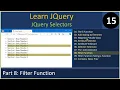 Selectors Part 8 - Using Filter Functions JQuery Tutorials