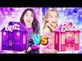 Download Lagu Poor Barbie Vs Rich Bratz At One Colored House Challenge! We Build Amazing Doll House