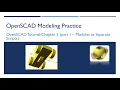 OpenSCAD 014 - Tutorial Chapter5 Part1