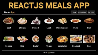 ReactJS Meals App React Hooks React Router ContextAPI TheMealDB API SASS ReactJS Tutorial