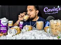 ASMR DRINKING CAVINS COLD COFFEE COLD DRINKS CHOCO MOCHA CREAMY LATTE DRINKING SOUNDS MUKBANG