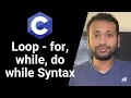 C programming Bangla Tutorial 5 94 for while do while Syntax part-1