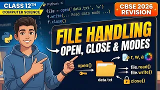 File Handling Basics Open Close Access Modes Class 12th CS CBSE 2026 revision