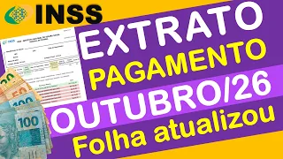 INSS: EXTRATO DE PAGAMENTO OUTUBRO 2026