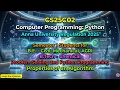 CS25C02 Computer Programming Python Properties of an Algorithm Problem Solving Python R2025