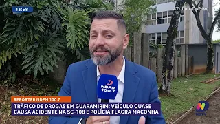 Veículo quase causa acidente na SC-108 e polícia flagra tráfico em Guaramirim