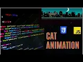 Cat Animation HTML Css Project for beginner developers cat animation learn more