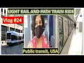 Light Rail PATH train ride Public transport system NYC Guide How to go to time square New York