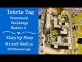 Tetris Tag Crossword Challenge Number 2 Step by Step Mixed Media