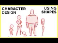 SHAPE LANGUAGE Designing 3 Characters