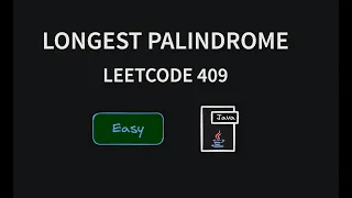 Longest Palindrome - Leetcode 409