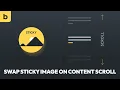 Swap sticky image on content scroll - custom markers plus enter and leave viewport events trick