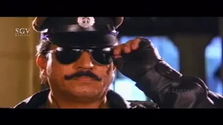 shobharaj hit police officer in station devaraj kannada super scenes of golibar kannada movie